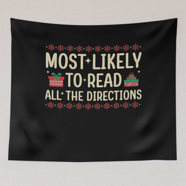 Item preview, Most Likely To Read All The Directions Family Christmas Holiday designed and sold by Amineharoni.