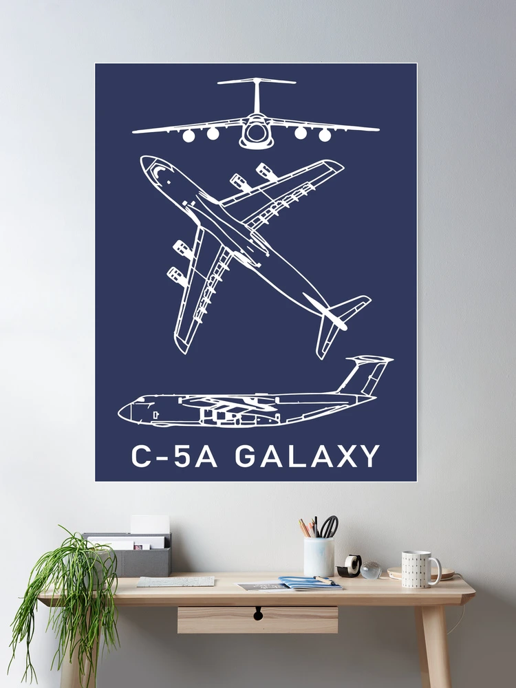 C-5 Galaxy Militärflugzeug Shirt - Langarm Mit Flugzeugdesign