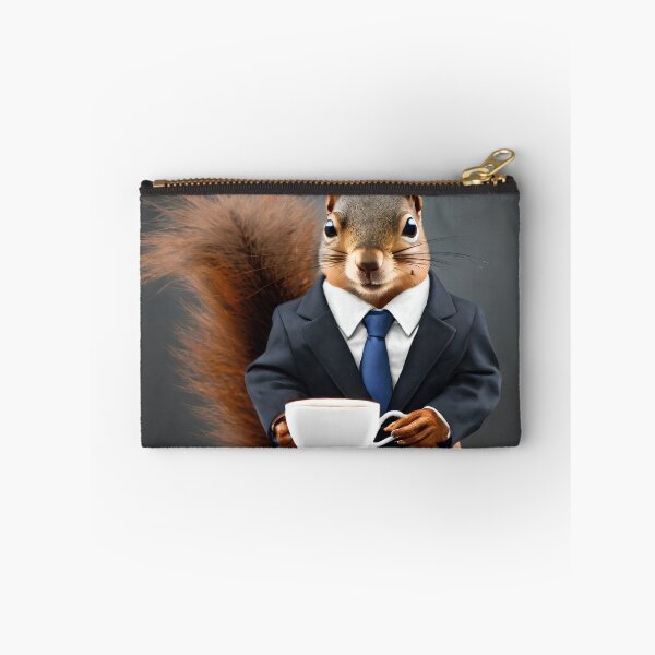Item preview, Executive Squirrel Drinking Coffee designed and sold by KoliBabb.