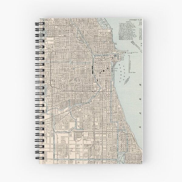 Item preview, Vintage Map of Chicago (1893) designed and sold by BravuraMedia.