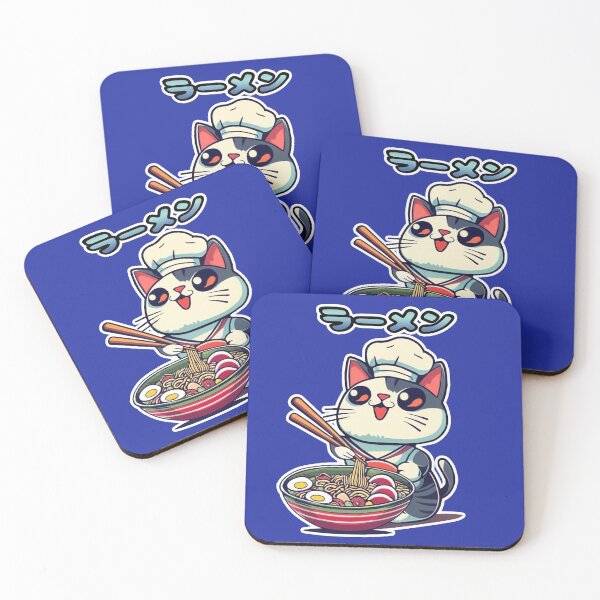 Item preview, kawaii Ramen cat designed and sold by huggymauve.