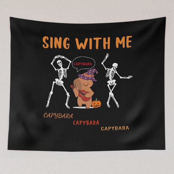 Item preview, Singing capybara halloween designed and sold by SunnyFunnyArt.