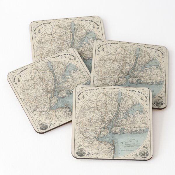 Item preview, Old map of New York (1891) designed and sold by coolshitba.