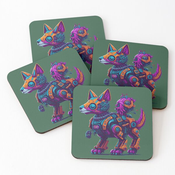 Item preview, Colorful, Cute Robotic Animal Art - Playful Digital Illustration designed and sold by HiveMechs.