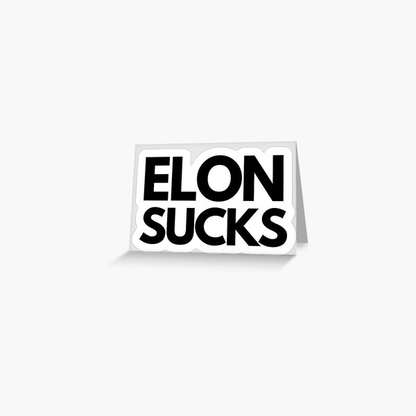 Item preview, ELON SUCKS Tesla Bumper Sticker Vinyl Decal Accessory For Tesla Owners Musk designed and sold by MadPufferShop.