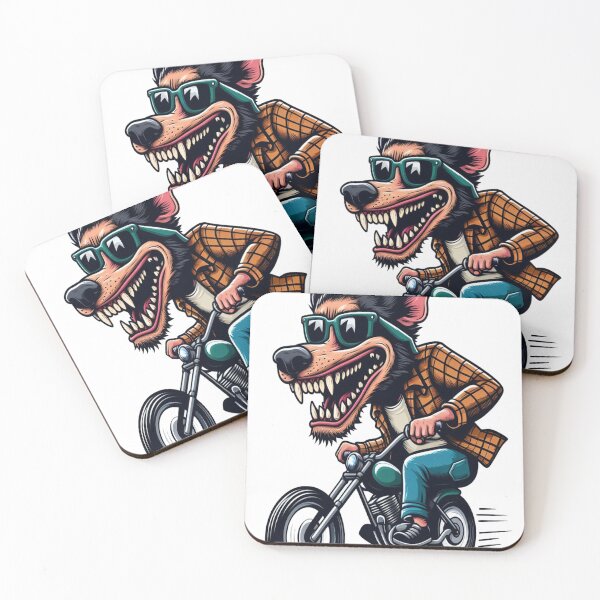 Item preview, Dog Riding Motorcycle  Vintage Subversive Cartoon designed and sold by kustomart.