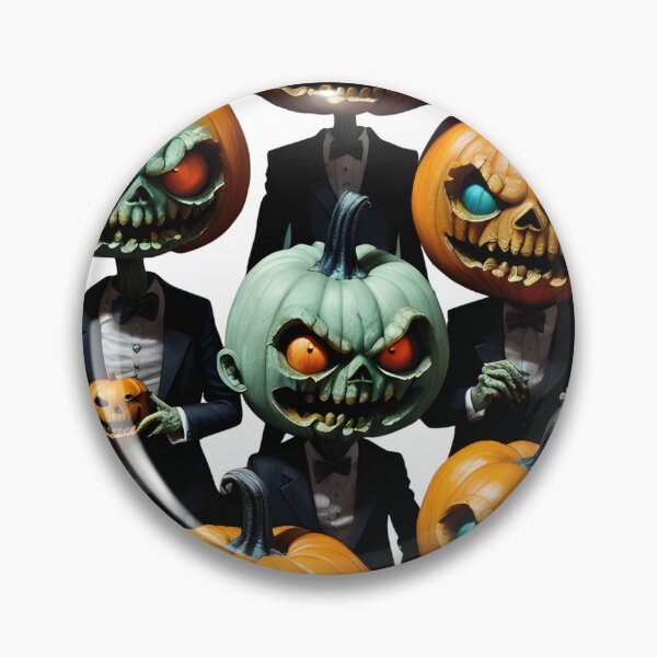 Item preview, Scary Halloween Pumpkins, The Horrors of Halloween: Beware of THE PUMPKIN MEN designed and sold by MystiWonders.