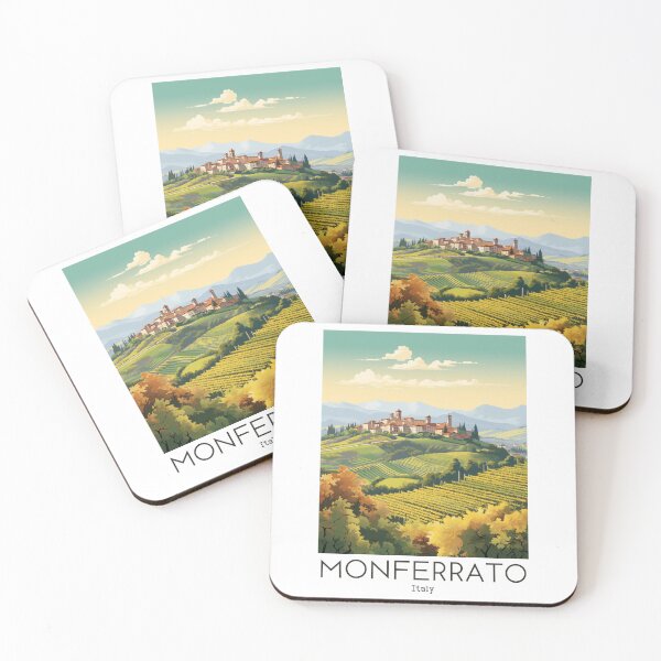 Item preview, A Vintage Travel Illustration of Monferrato - Italy designed and sold by GoodOldVintage.