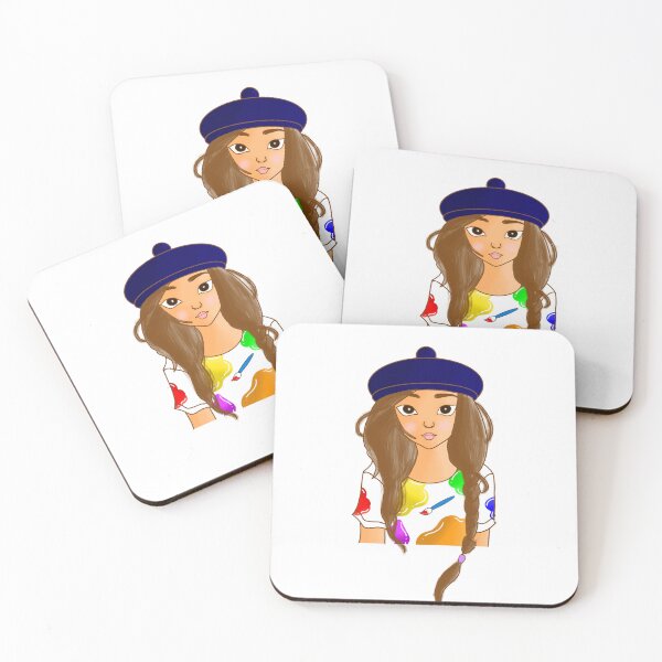 Item preview, Girls artistic colorful shirt sticker designed and sold by artistdeeksh.