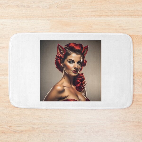 Item preview, Fox pinup girl with long ginger hair designed and sold by aipinups.