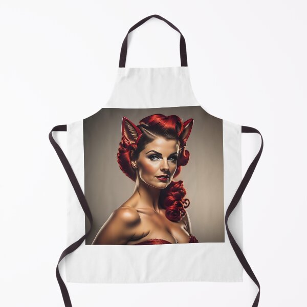 Item preview, Fox pinup girl with long ginger hair designed and sold by aipinups.