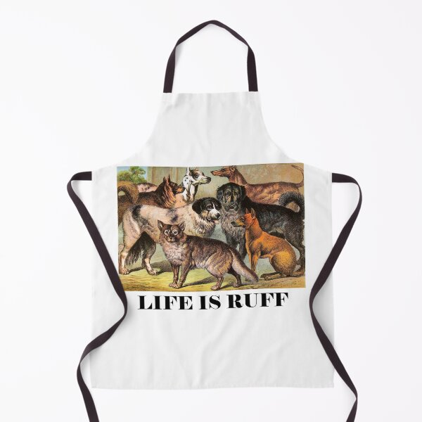 Item preview, Life is Ruff Esquimau Danish Irish Greyhound Dingo Newfoundland Tibetan and Wild Dogs Chromolithograph (black print) Dog Lover Gift designed and sold by ElegantTeaTime.