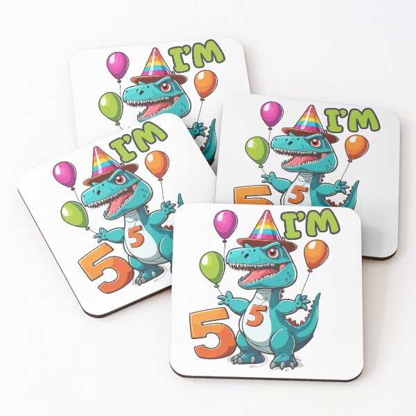Item preview, Kids 5 Year Old Dinosaur Birthday 5th T Rex Dino Five Saurus designed and sold by GENESIS-POD.