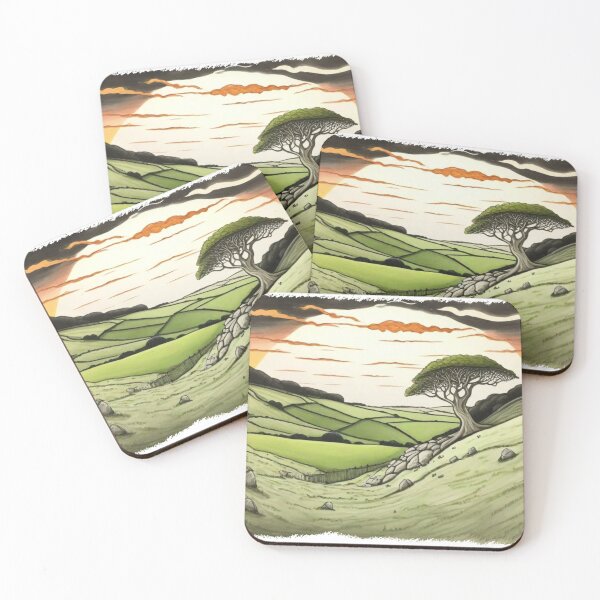 Item preview, Sycamore Gap With Colorful Sunset designed and sold by SwanAndStone.