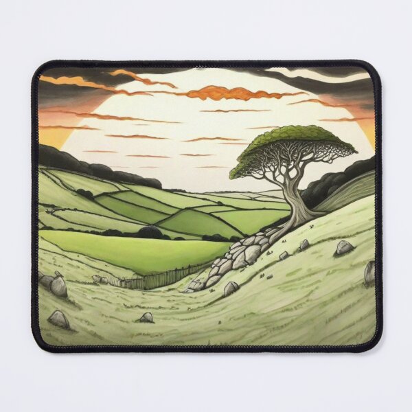 Item preview, Sycamore Gap With Colorful Sunset designed and sold by SwanAndStone.