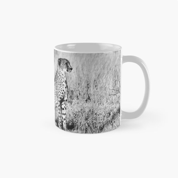 Item preview, Cheetah On Watch In Black and White designed and sold by Kay Brewer.