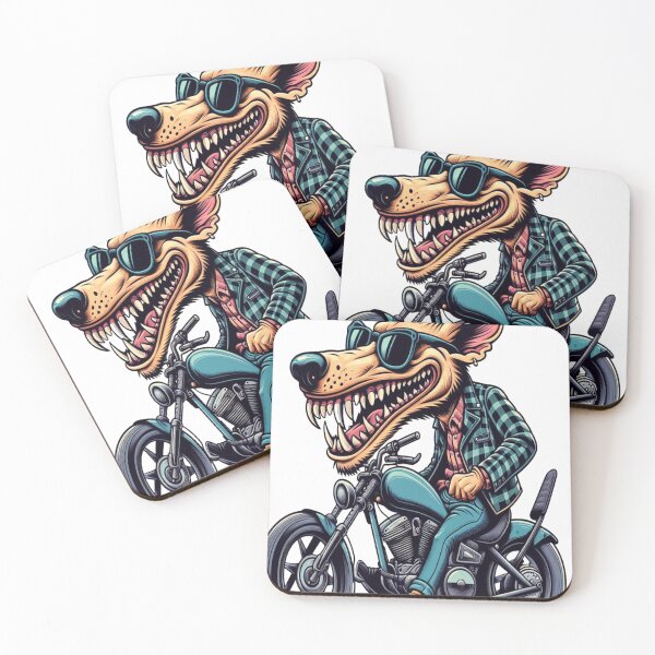Item preview, Dog Riding Motorcycle  Vintage Subversive Cartoon designed and sold by kustomart.