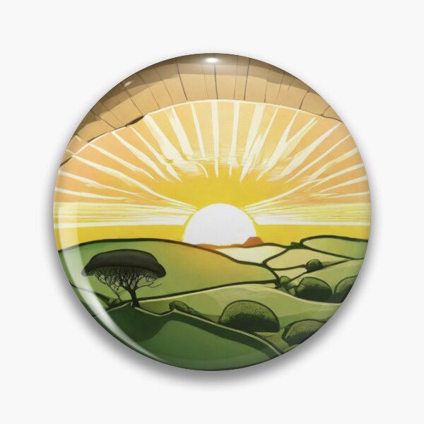 Item preview, Cartoon Sycamore Gap and Colorful Sunrise designed and sold by SwanAndStone.