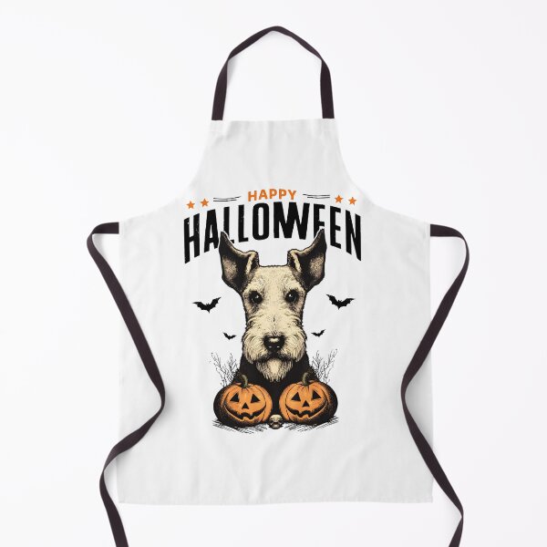 Artikelvorschau, Happy Halloween Wire Fox Terrier Vintage süßer Panda und Kürbis entworfen und verkauft von YerrouDesing.