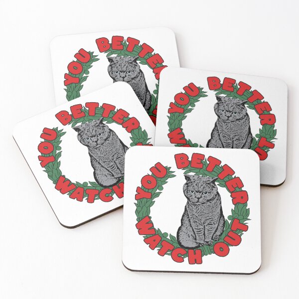 Artikelvorschau, Passen Sie besser auf die Weihnachtskatze auf entworfen und verkauft von DT creations.