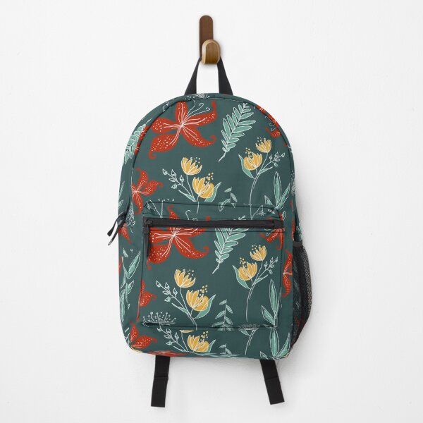 Item preview, Floral doodle on dark green designed and sold by kobyakov.