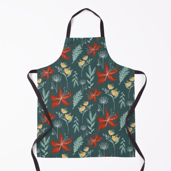 Item preview, Floral doodle on dark green designed and sold by kobyakov.