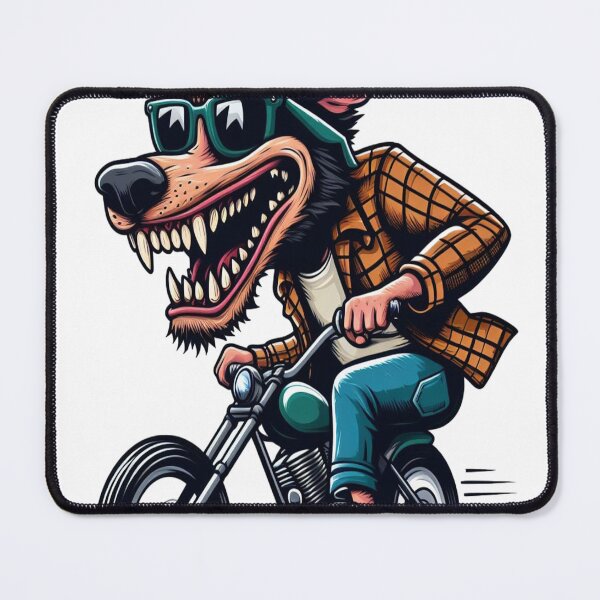 Item preview, Perro Montar Motocicleta Vintage Subversivo Dibujos animados designed and sold by kustomart.