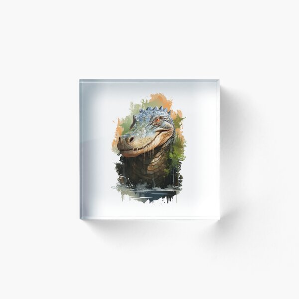 Item preview, Aligator in colors art painting designed and sold by PixWizard.