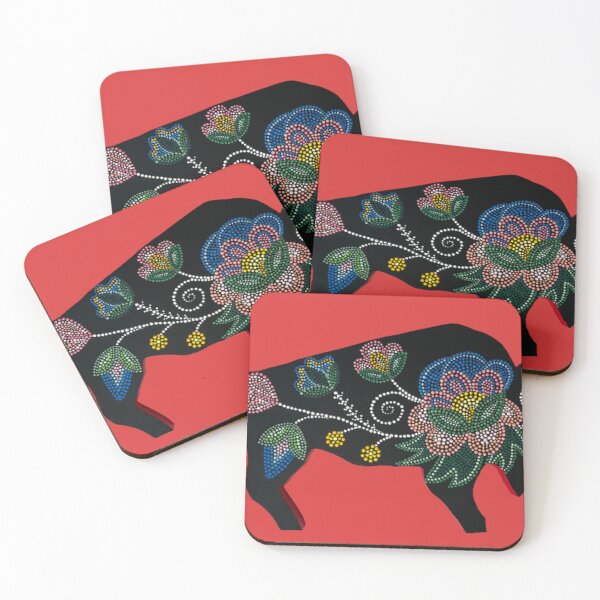 Item preview, Bison Bloom on Persian Red designed and sold by Jenannbrown.