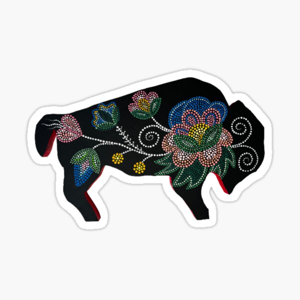 Item preview, Bison Bloom on Persian Red designed and sold by Jenannbrown.