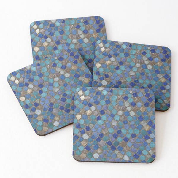 Item preview, Beautiful blue mosaic pattern like cobblestone designed and sold by fc2c.