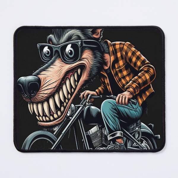 Item preview, Dog Riding Motorcycle Vintage Subversive Cartoon designed and sold by kustomart.