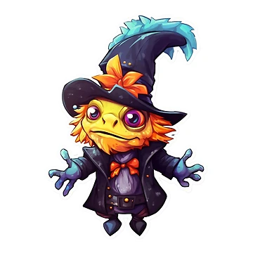 Artwork thumbnail, Wizard Fish Sticker by NebNightsDesign