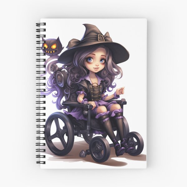 Item preview, Wheelie Witchie, silla de ruedas usando bruja designed and sold by NuttyCottage.