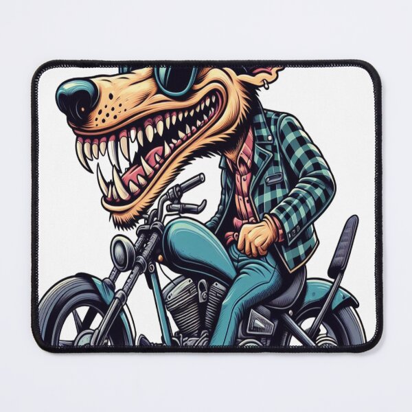 Item preview, Perro Montar Motocicleta Vintage Subversivo Dibujos animados designed and sold by kustomart.