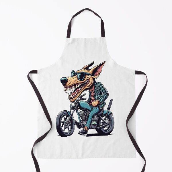 Item preview, Dog Riding Motorcycle Vintage Subversive Cartoon designed and sold by kustomart.