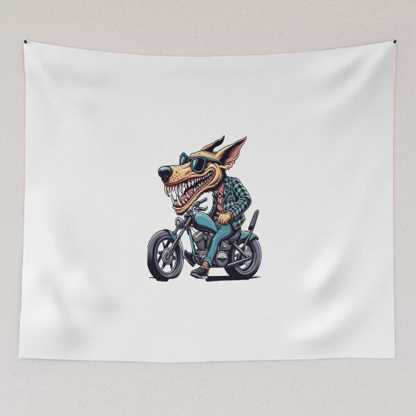 Item preview, Dog Riding Motorcycle  Vintage Subversive Cartoon designed and sold by kustomart.