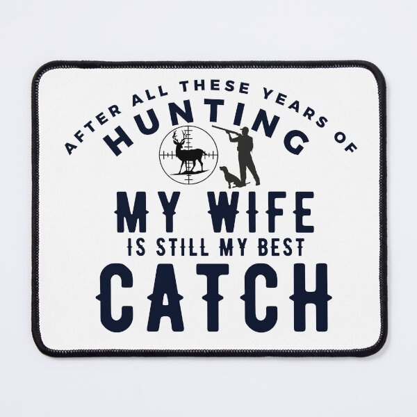 Item preview, FUNNY HUNTING WIFE SHIRT LOVE HUNTER DOG HUSBAND CATCH designed and sold by Alaminee.