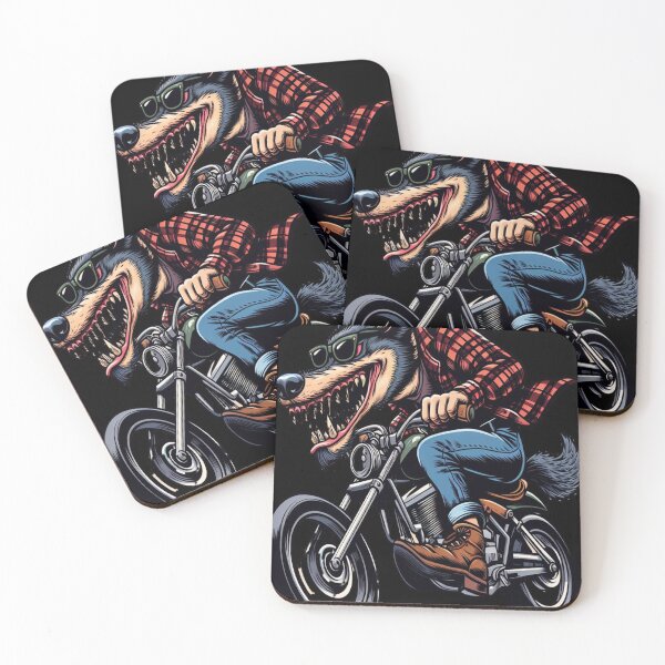 Item preview, Dog Riding Motorcycle  Vintage Subversive Cartoon designed and sold by kustomart.