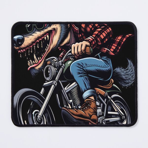 Item preview, Dog Riding Motorcycle Vintage Subversive Cartoon designed and sold by kustomart.