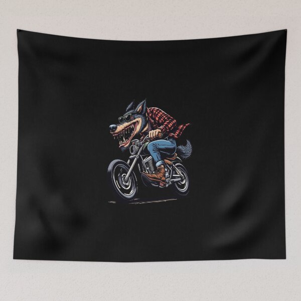 Item preview, Dog Riding Motorcycle  Vintage Subversive Cartoon designed and sold by kustomart.