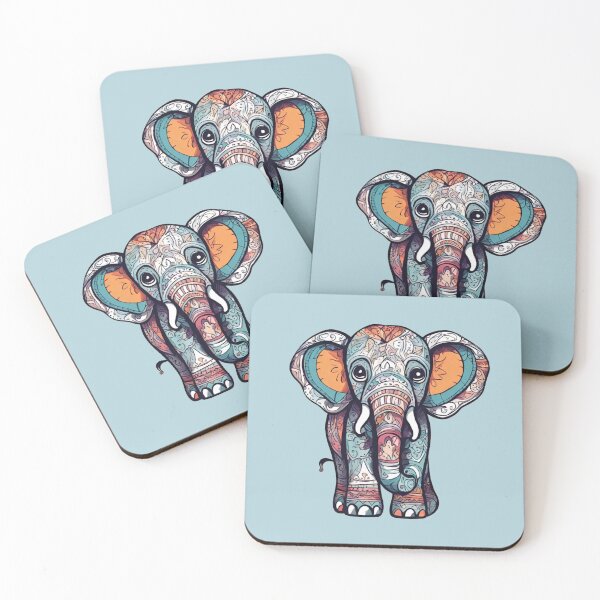 Item preview, Elephant colorful kawaii designed and sold by ehiitslucy.