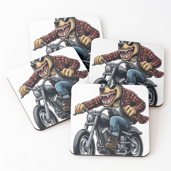 Item preview, Dog Riding Motorcycle  Vintage Subversive Cartoon designed and sold by kustomart.