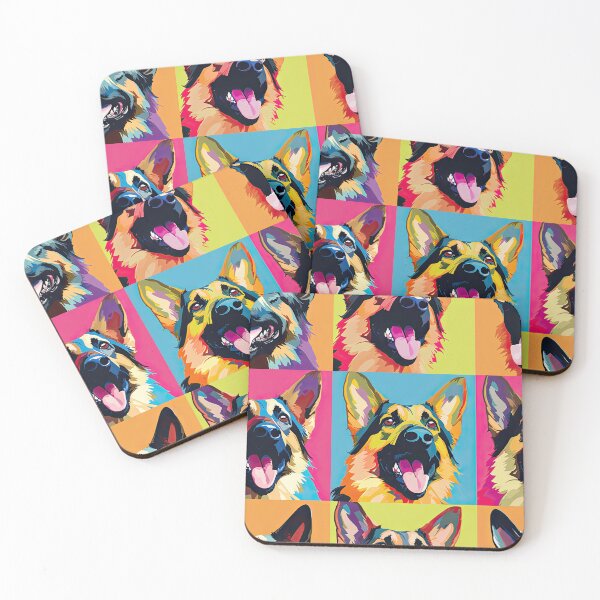 Artikelvorschau, German Shepard pop art andy warhol style entworfen und verkauft von Pixel Playground.