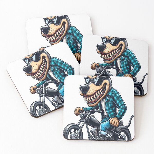 Item preview, Dog Riding Motorcycle  Vintage Subversive Cartoon designed and sold by kustomart.
