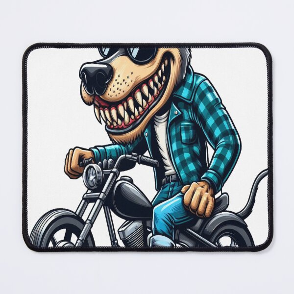 Item preview, Dog Riding Motorcycle  Vintage Subversive Cartoon designed and sold by kustomart.