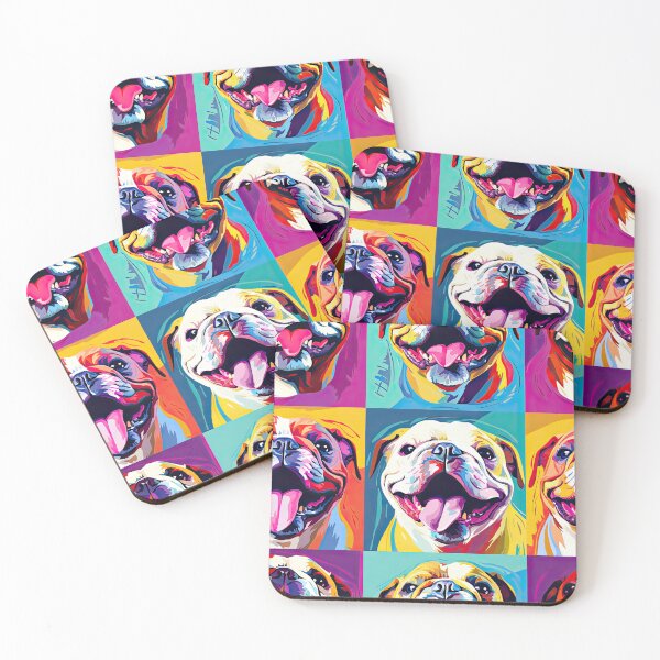 Artikelvorschau, Bull Dog pop art andy warhol style entworfen und verkauft von Pixel Playground.