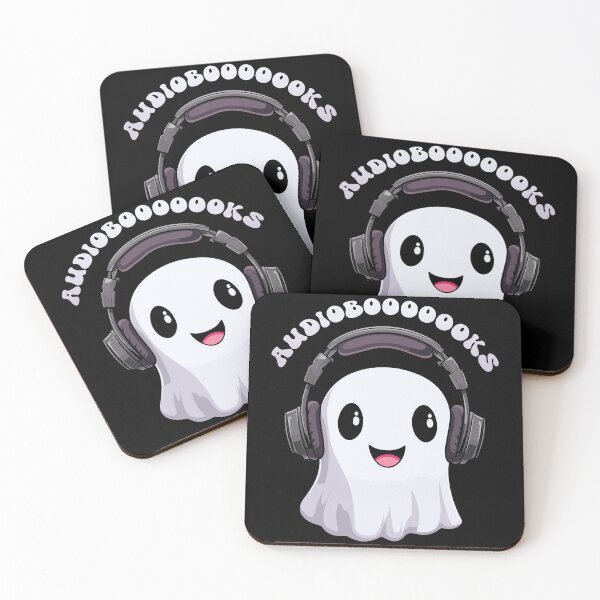 Item preview, Cute Ghost Listening to Audiobooks designed and sold by Mini Pandas.