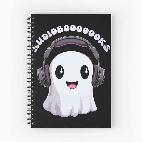 Item preview, Cute Ghost Listening to Audiobooks designed and sold by Mini Pandas.