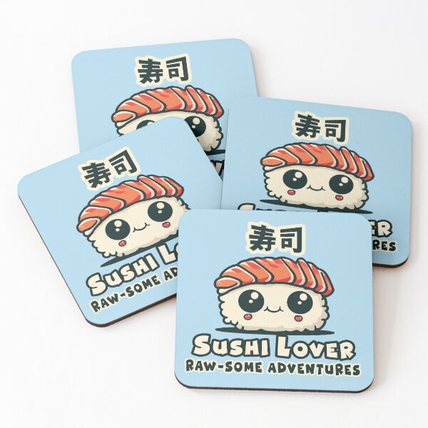 Item preview, sushi fun quote kawaii designed and sold by huggymauve.